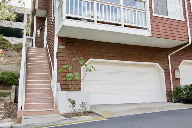 Garage and Stair view of Pacific Terrace community, Dana Point, CA