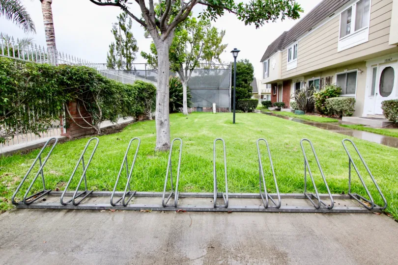 An empty area for bikes in Chateau Blanc community.