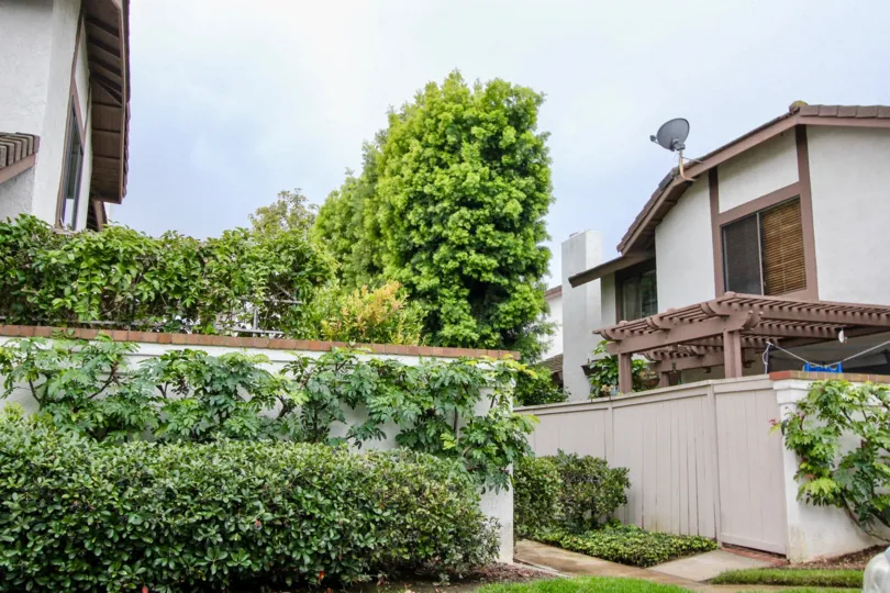 Shadow lane community offers lots of lanscaping as well as tan walls for privacy.