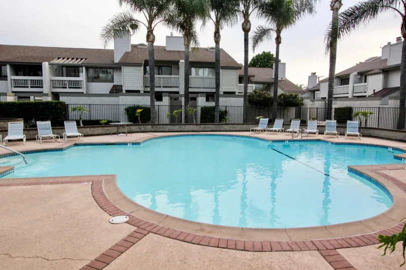 Beautiful house with pool in Chapman Villas in Fullerton, California.