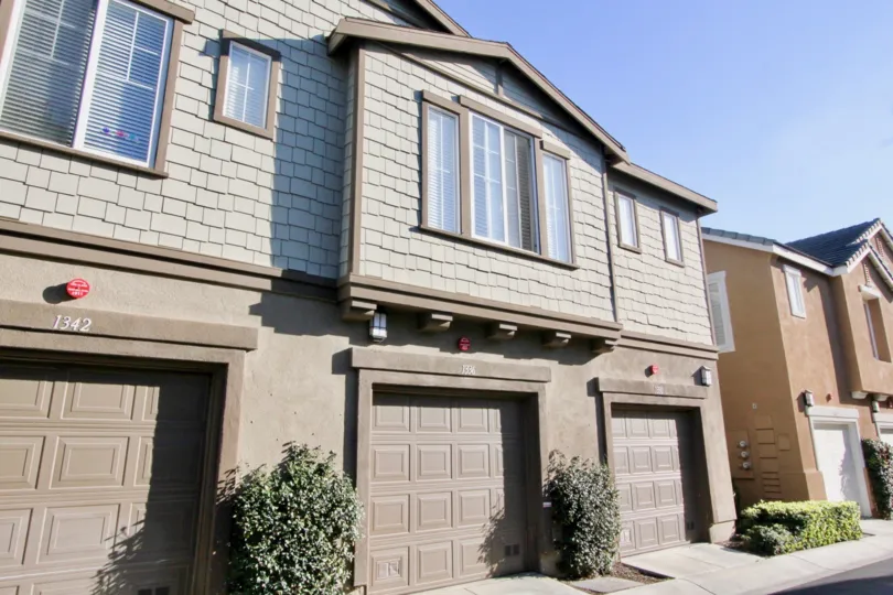 A typical sunshine lit home of Gallery Walk community located in Fullerton, CA