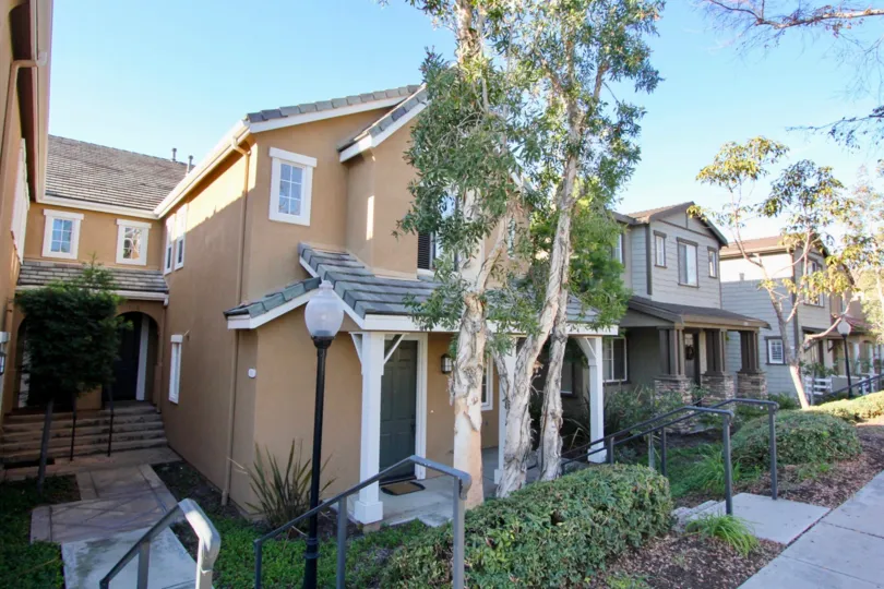 Gallery Walk Fullerton California the houses are somewhat in lower side from the road