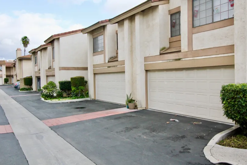 A row of two-storey townhouses in Adelle Terrace community.