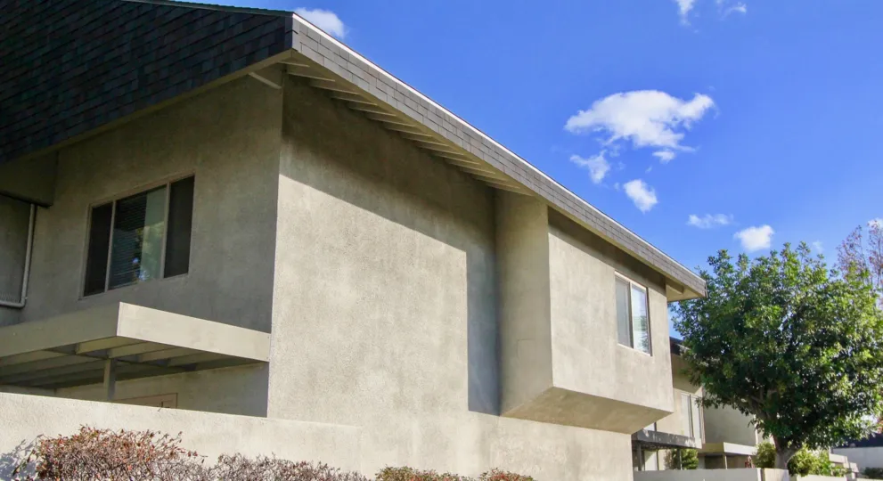 View Of Community House with Blue Sky and white clouds above