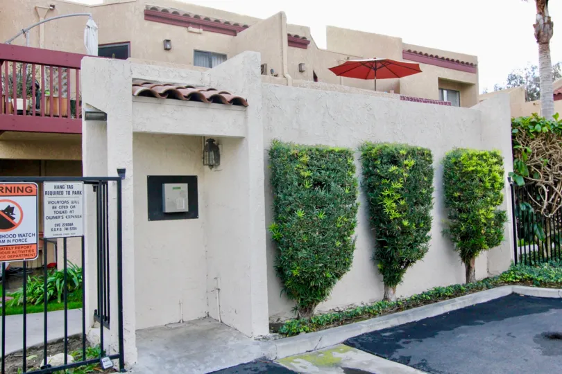 Garden Creek Building with beauty tree in garden grove