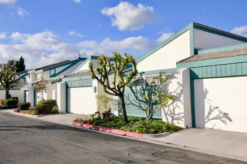 Houses at the Garden Greens in Garden Grove with a road