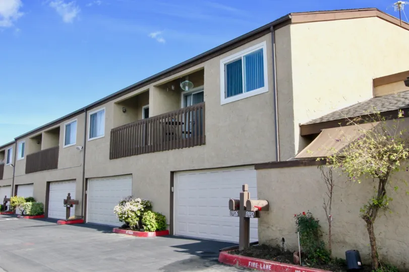 Clean lines exemplify the housing community at Garden Terrace Townhomes in Garden Grove, CA