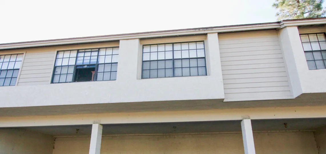 Only one windows is opened in the Villa of Lakeside community