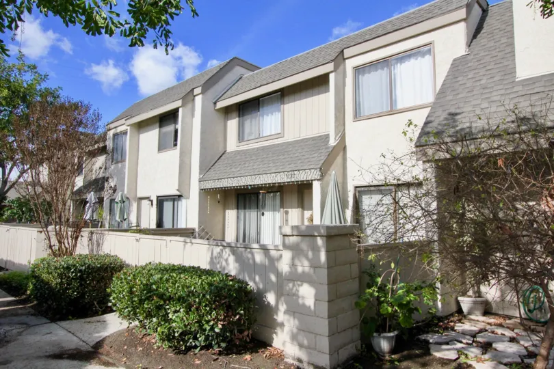 Spend time outside in a private yard at Livingston Meadows in Garden Grove, CA