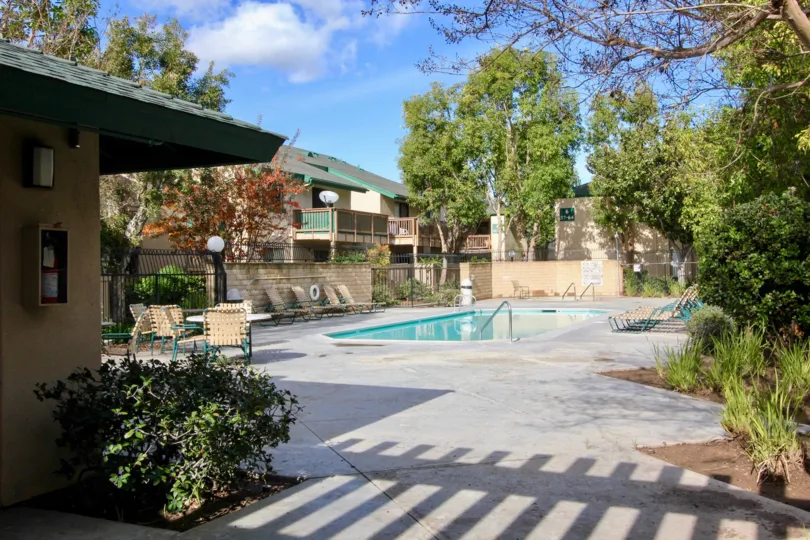 THE HOUSE IN THE PARK GLENWOOD WITH THE DISH ANTENNA, SWIMMING POOL, PLANTS, TREES