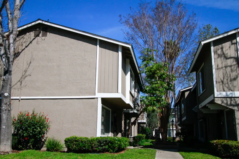 the tree-lined sidewalks o the Bayshores community
