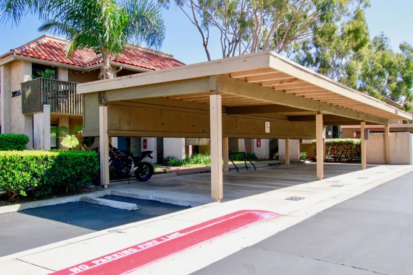 Convienient, cozy and protected parking at Las Brisas, Huntington Beach, California.