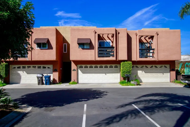 Pacific Terrace Huntington Beach California small blocks with window tiny roof for them