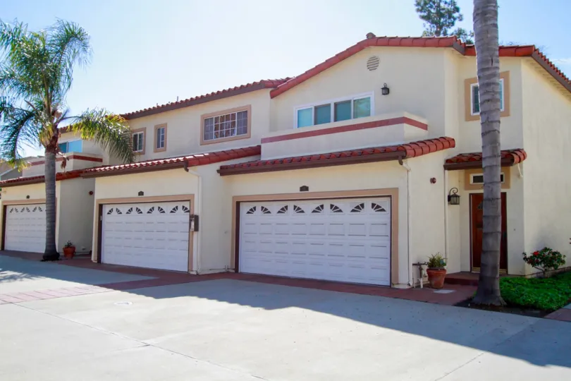 An overcast day at Pelican Pointe Villas in Huntington Beach, California.