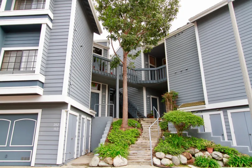 An overcast day at Seabridge Townhomes in Huntington Beach, California.