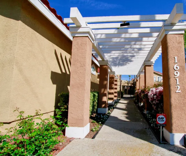 A beautiful and sunny day in Seaport II, Huntington Beach, California.