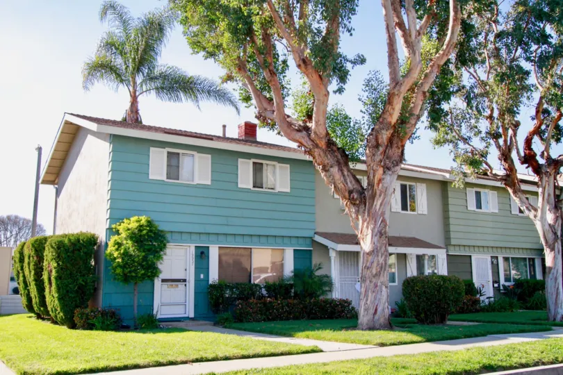 A sunny day at Village Townhomes in Huntington Beach, California.