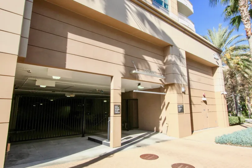 Car parking entrance view of the building in 3000 The Plaza