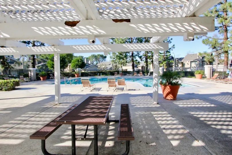 sports park, library, kids playground, lake with fountain, wild animals like geese, birds and the like