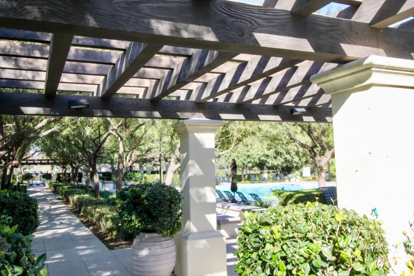 THIS IMAGE REPRESENTS THE GARDEN WITH LOT OF TREES, PLANTS WHICH IS LOCATED IN THE IRVINE