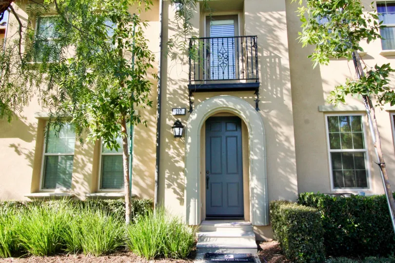 a bright day, with windows and doors of a house in san Carlos Irvine California