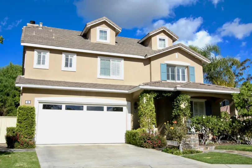 Cozy three story home with ivy covered porch at Sheridan Place in Irvine CA
