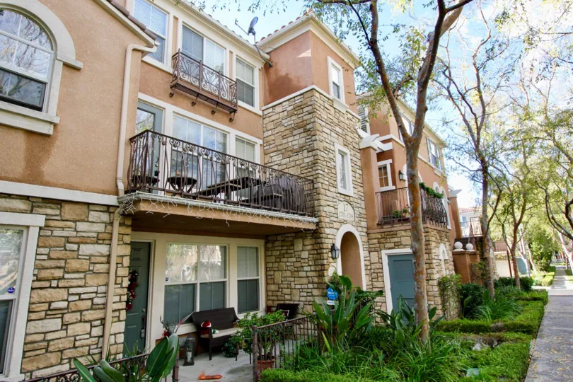 Another side view of a three-storey residence in Terra Bella community.