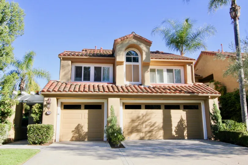 A beautiful two-story home sits in the quiet community of Turtle Rock Pointe in Irvine Ca.