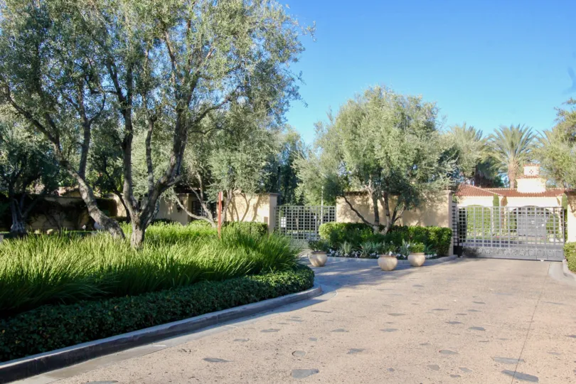 clean and clear road have plants and trees aside inside the compound in Vintners Reserve