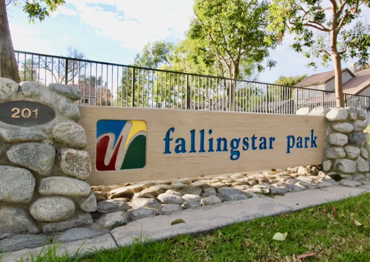 a pleasant day in the woodbridge laurels with a park that has named as fallingstar park and numbered as 201