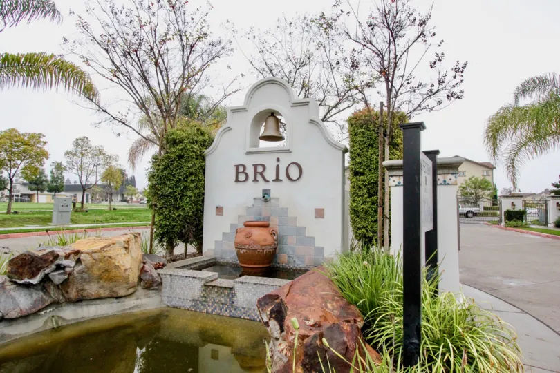 Marvellous entrance approach with name in Brio of La Habra