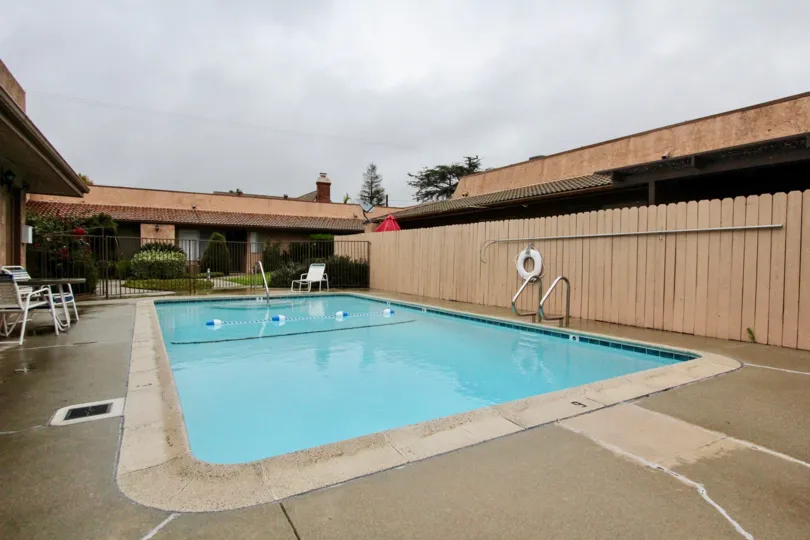 A cloudy day in the Cerro Del Rey with a blue color pool.