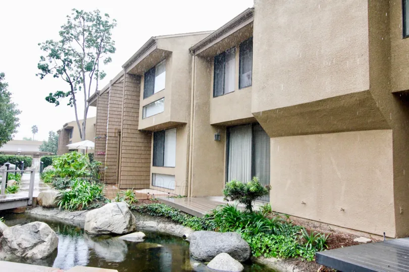 Hidden Lakes Building With Side View Location at La Habra Hidden