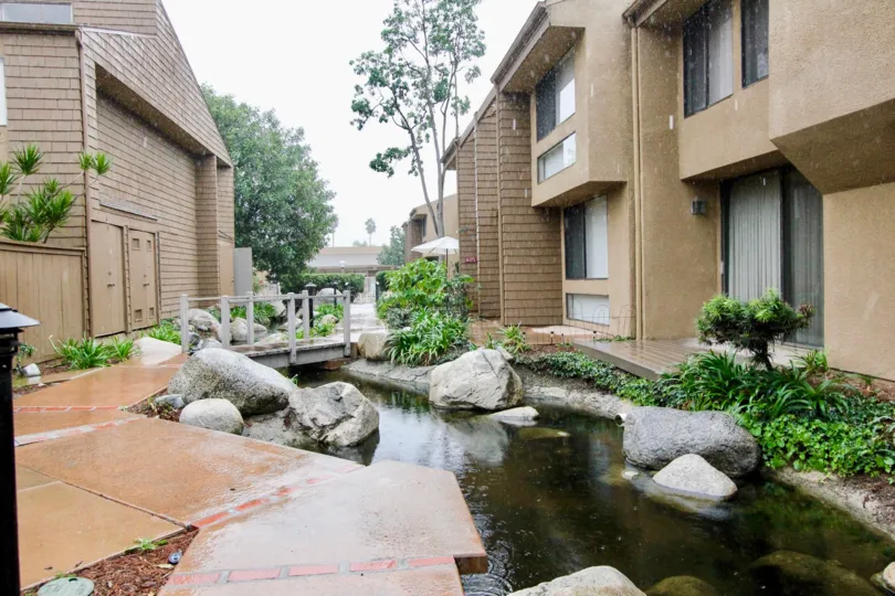 THE APARTMENT IN THE HIDDEN LAKES WITH THE WATER, PLANTS, TREES