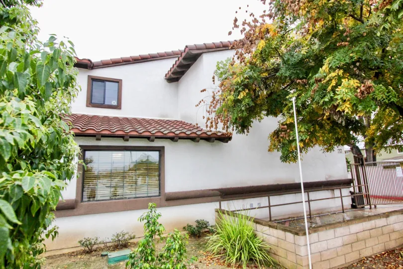 THE SIDE VIEW OF THE HOUSE WITH TREES, PLANTS LOCATED IN LA HABRA