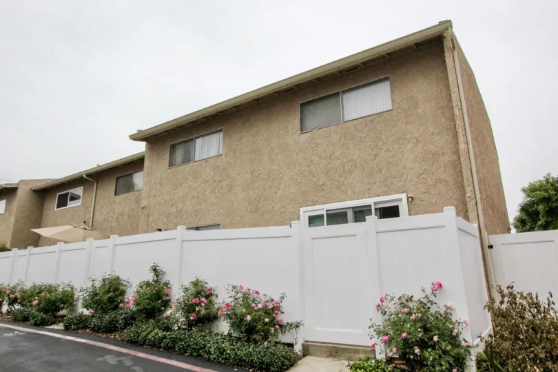 The estate in mira vista with buildings surroundings full of rose plants with clean street roads