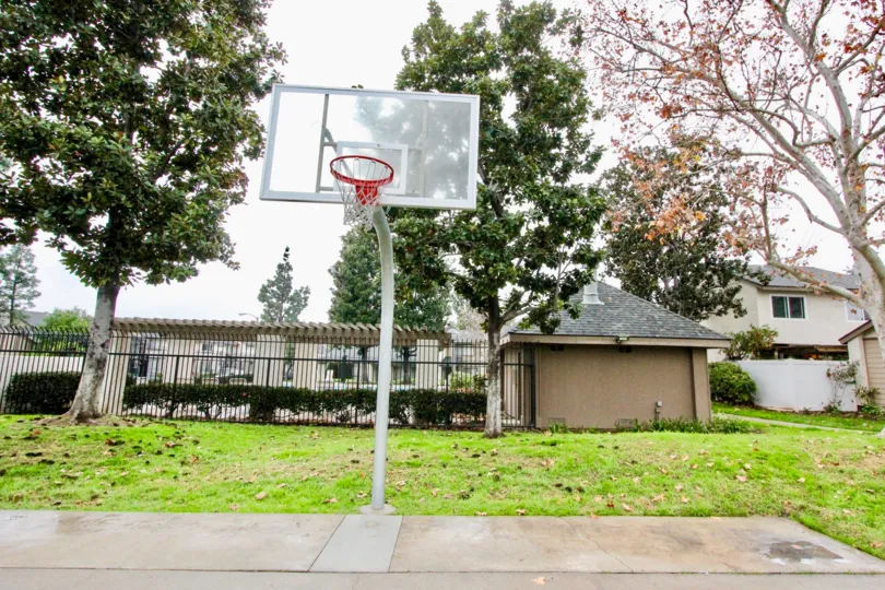 THIS IMAGE SHOWS GARDEN WITH BEAUTIFUL LAWN, VALLEY BALL GROUND IS IN LA HABRA
