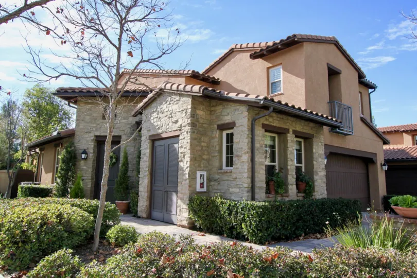 Distinctive architectural adobe modified design with attractive landscaping