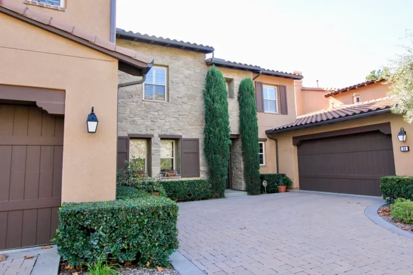 A beautiful stone driveway at a home in the Castellina neighborhood