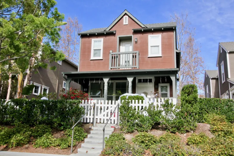 Two story home with front porch in the community of Davenport in Ladera Ranch, California