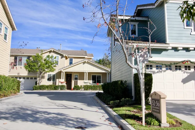 Quaint community of Potters Bend in Ladera Ranch, California.