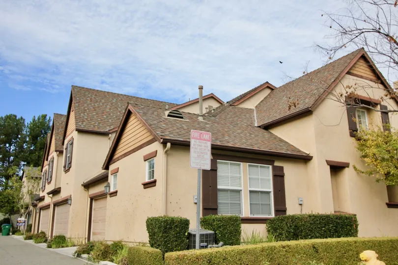 Rows of houses in the Three Vines in Ladera Ranch, CA
