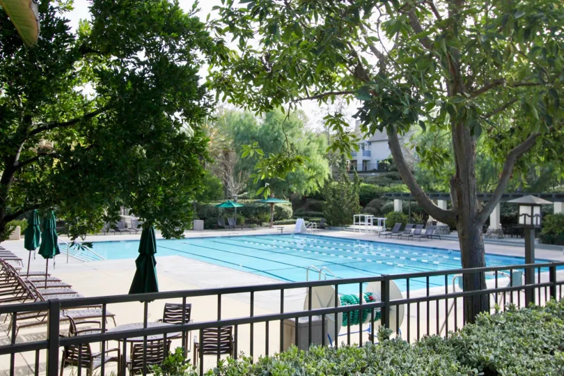 Pools and trees at the Trails community in Ladera Ranch, CA