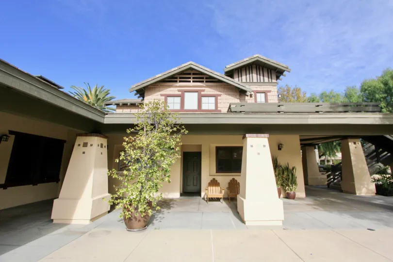 A front porch and driveway in Trails in Ladera Ranch, CA