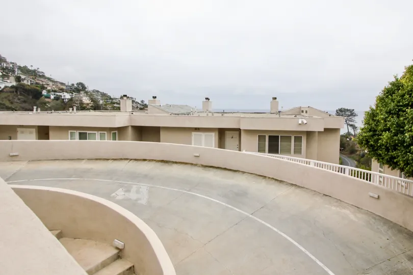 Stunning hills views from parking structure at Coast Royal in Laguna Beach, CA