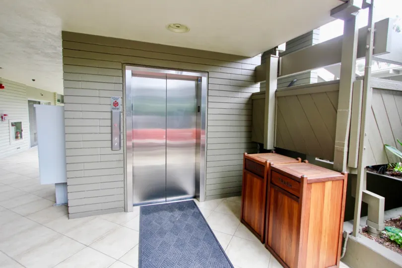 A Lift area inside a villa with infrastructure in Laguna Lido of Laguna Beach