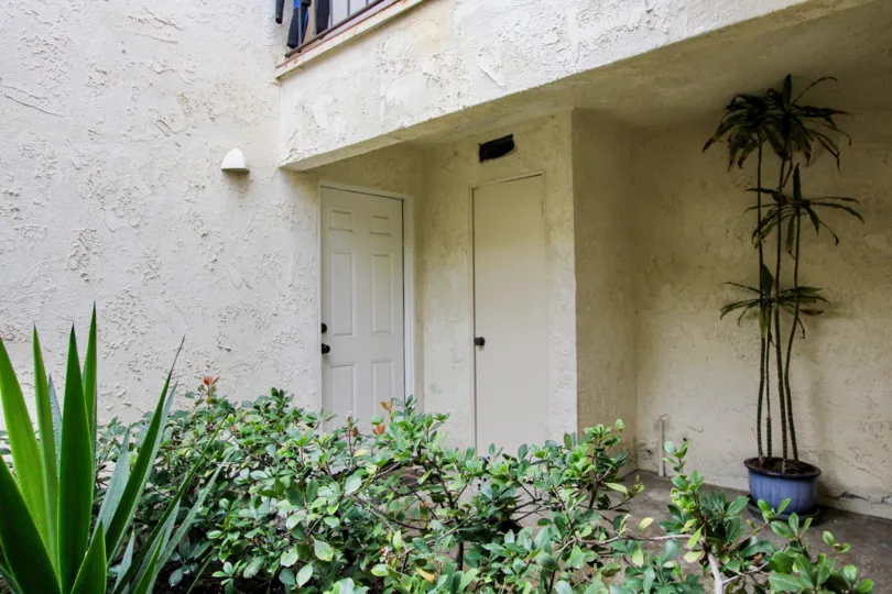 Closer view of the entrance to a building in Laguna North Shores