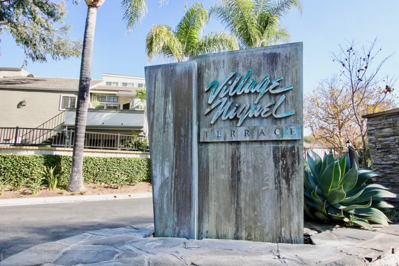 Front sign at Village Niguel Terrace I in Laguna Niguel, CA