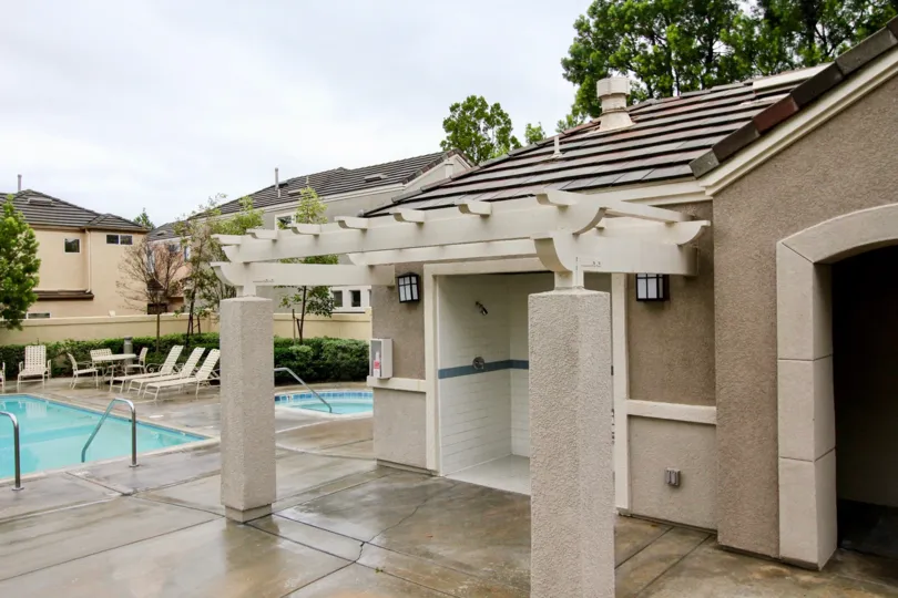 Simming Pool near villas of Brittany at Foothill Ranch of Lake Forest