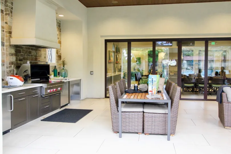 An interior of a house in the Brookland with a dining table.